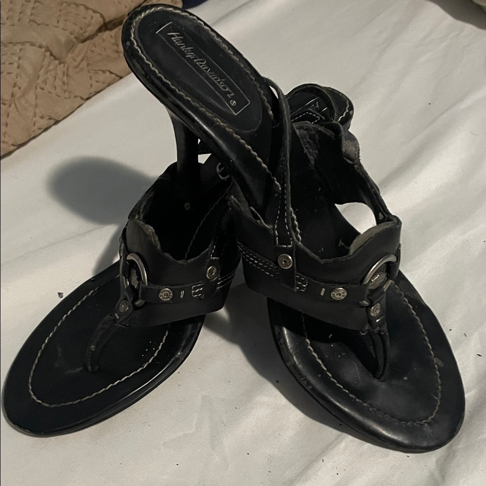 Harley-Davidson Women's Black Leather Sandals
